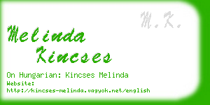 melinda kincses business card